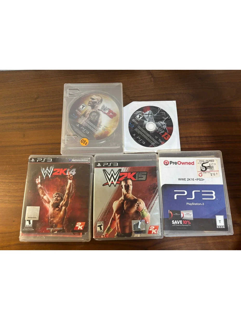 WWE 2K12-2K16 (Playstation 3) Bundle of 5